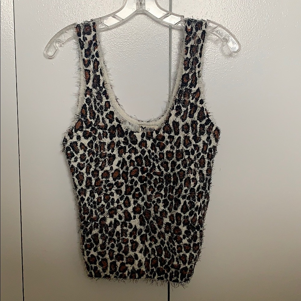 Show Me Your MuMu Ricki Tank Fuzzy Cheetah Size M
